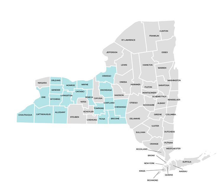 New York service coverage map